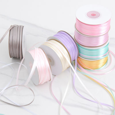 3 mm schmale Farbvariante, hochfeste Polyester-Satinenband für Geschenkverpackungen