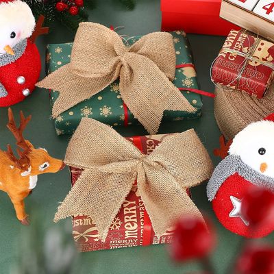 10 Yards Jute Burlap Band Plain Gewebte Schnittkante Burlap Weihnachtsband