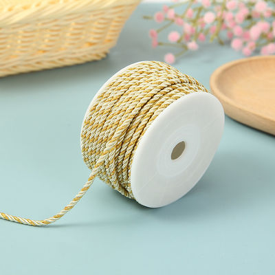 3 Stränge 2 mm-10 mm Polyester-Nylon-Seil Gold-Gitter für das Armband gemischt