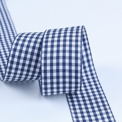2.5cm Polyester-Plaid-Band für Geschenkverpackungen und Schokoladenbox-Band-Bogen-Dekoration