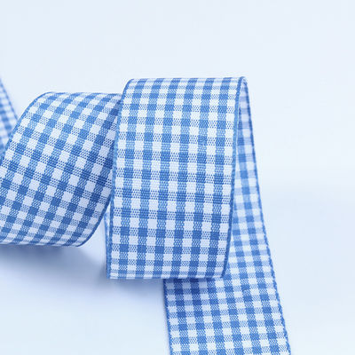 2.5cm Polyester-Plaid-Band für Geschenkverpackungen und Schokoladenbox-Band-Bogen-Dekoration