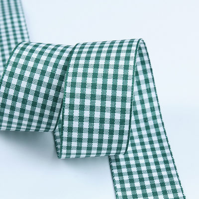 2.5cm Polyester-Plaid-Band für Geschenkverpackungen und Schokoladenbox-Band-Bogen-Dekoration
