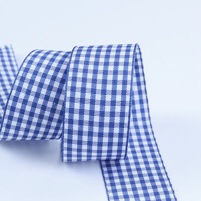 2.5cm Polyester-Plaid-Band für Geschenkverpackungen und Schokoladenbox-Band-Bogen-Dekoration