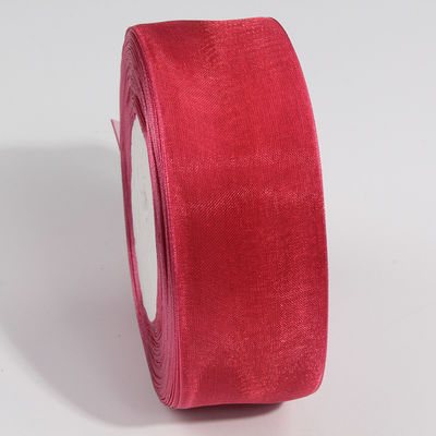 2.5cm Polyester Organza Band für DIY-Bogen oder Hochzeitsdekoration oder Kuchenverpackung