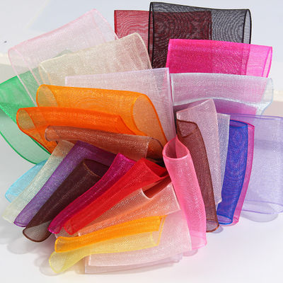 2.5cm Polyester Organza Band für DIY-Bogen oder Hochzeitsdekoration oder Kuchenverpackung