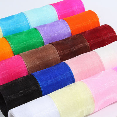 2.5cm Polyester Organza Band für DIY-Bogen oder Hochzeitsdekoration oder Kuchenverpackung