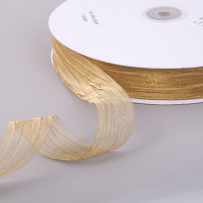 Geschenkverpackung 25mm Organza Band Korea 2,5cm Schein Drahtband