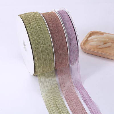 Geschenkverpackung 25mm Organza Band Korea 2,5cm Schein Drahtband