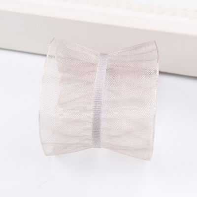 25mm Frisur 38mm Wrinkle Edge Polyester Organza Band für DIY Haare Band Bogen