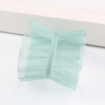 25mm Frisur 38mm Wrinkle Edge Polyester Organza Band für DIY Haare Band Bogen