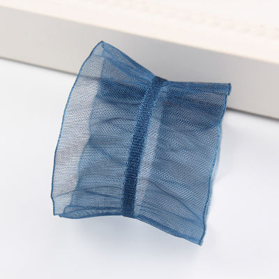 25mm Frisur 38mm Wrinkle Edge Polyester Organza Band für DIY Haare Band Bogen