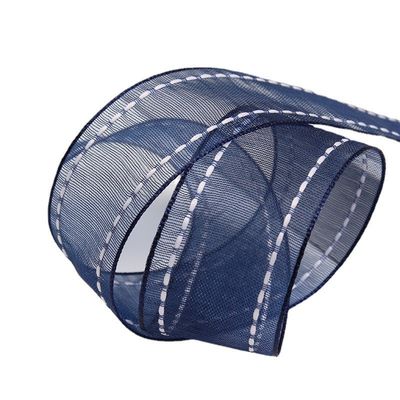25 mm schmaler, 38 mm genähtem Polyester Organza-Band für Blumengeschenke