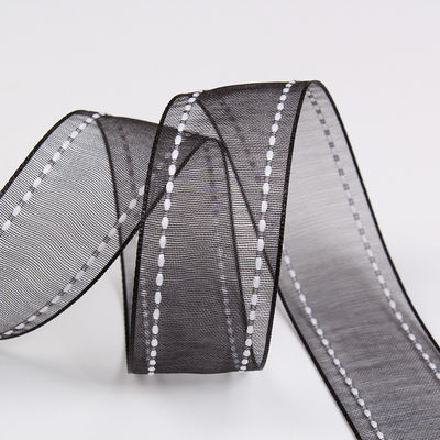 25 mm schmaler, 38 mm genähtem Polyester Organza-Band für Blumengeschenke