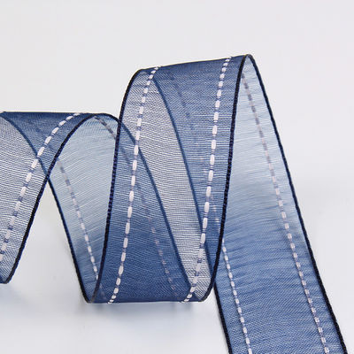25 mm schmaler, 38 mm genähtem Polyester Organza-Band für Blumengeschenke