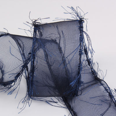 25mm-50mm Tassel Edge Polyester Organza Band für Blumen Schokolade Geschenkverpackung und Bekleidung Dekoration