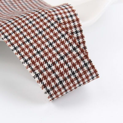 Polyester-Rot-Hundstooth-Band 10 mm bis 40 mm Satin-Poly-Band