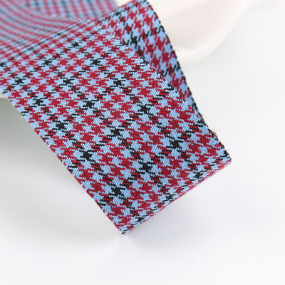 Polyester-Rot-Hundstooth-Band 10 mm bis 40 mm Satin-Poly-Band
