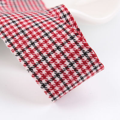 Polyester-Rot-Hundstooth-Band 10 mm bis 40 mm Satin-Poly-Band