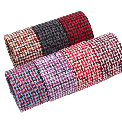 Polyester-Rot-Hundstooth-Band 10 mm bis 40 mm Satin-Poly-Band