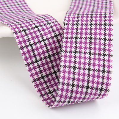 Polyester-Rot-Hundstooth-Band 10 mm bis 40 mm Satin-Poly-Band