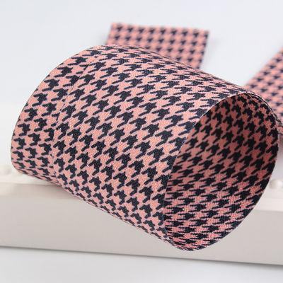 40 mm Doppelgesicht Polyester Hound Stooth Band für Bogenbau und Kleidungsstückdekoration