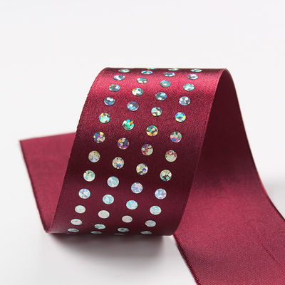 Einseitiges Diamant-Poly-Satinenband 5 mm-50 mm Polyester-Satinenband