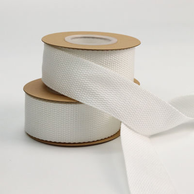 Polyesterweißes Baumwollband ISO14001 Personalisiertes Baumwollband