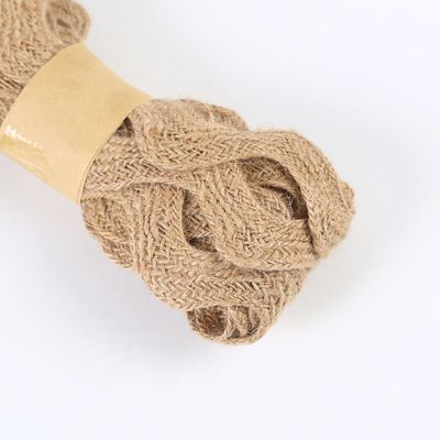Festfarbiges Jute-Burrlap-Band ISO14001 Dunkelbraunes Burrlap-Band