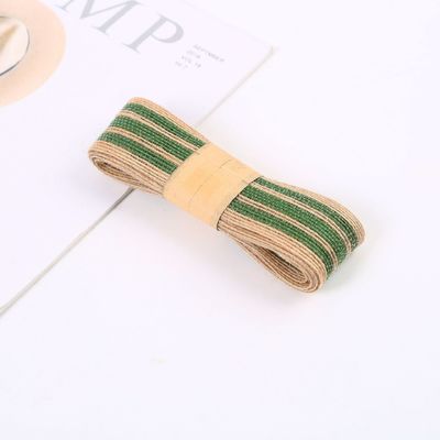 Farbenfrohe, gestreifte 100%ige Jute-Burlap-Bandrollen zur Dekoration