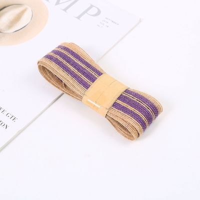 Farbenfrohe, gestreifte 100%ige Jute-Burlap-Bandrollen zur Dekoration
