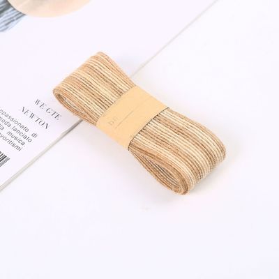 Farbenfrohe, gestreifte 100%ige Jute-Burlap-Bandrollen zur Dekoration