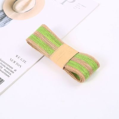 Farbenfrohe, gestreifte 100%ige Jute-Burlap-Bandrollen zur Dekoration