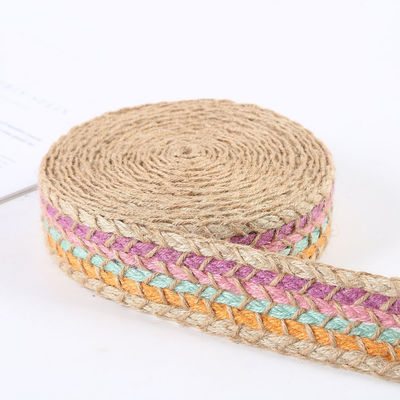 Geflechtetes Jute-Burrlappband Retro-Gold-Burrlappband für Bekleidung