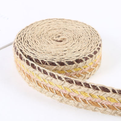 Geflechtetes Jute-Burrlappband Retro-Gold-Burrlappband für Bekleidung