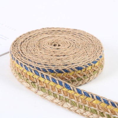 Geflechtetes Jute-Burrlappband Retro-Gold-Burrlappband für Bekleidung