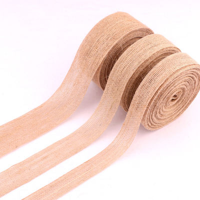 Anpassen Sie Loose Weave Burlap Band für Geschenk Verpackung Dekoration