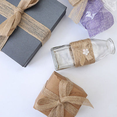 Anpassen Sie Loose Weave Burlap Band für Geschenk Verpackung Dekoration