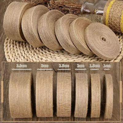 Anpassen Sie Loose Weave Burlap Band für Geschenk Verpackung Dekoration