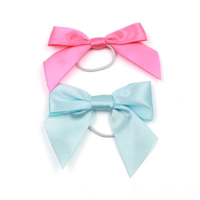 Polyester-Satin-Pinkbandbogen ISO14001 Weihnachtsbandbogen