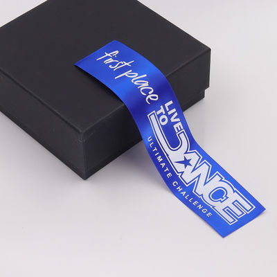 Blau-Grüne Medaille Preis Band Polyester Satin Custom Medaille Bänder
