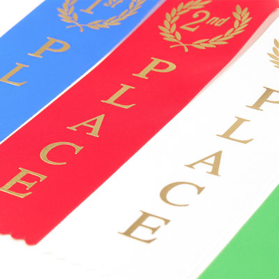Blau-Grüne Medaille Preis Band Polyester Satin Custom Medaille Bänder