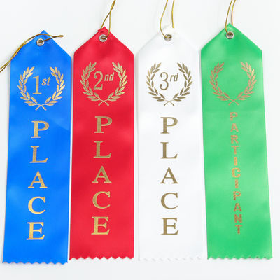 Blau-Grüne Medaille Preis Band Polyester Satin Custom Medaille Bänder