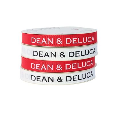 Customized Logo Tinten Druck Polyeater Grosgrain Band für Geschenkverpackung
