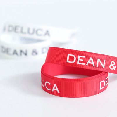 Customized Logo Tinten Druck Polyeater Grosgrain Band für Geschenkverpackung