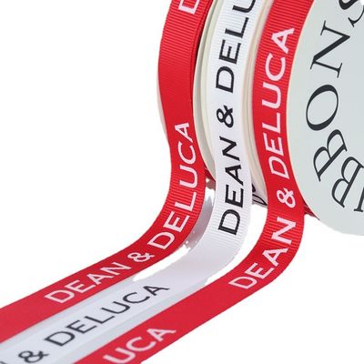 Customized Logo Tinten Druck Polyeater Grosgrain Band für Geschenkverpackung