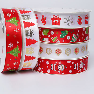 Goldfolie-Druck-Weihnachtsband Rot persönliches Weihnachtsband