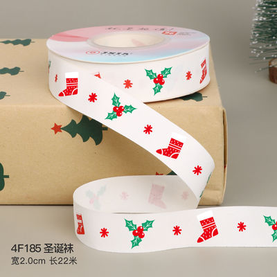 2cm 2,5cm Weihnachtsband ISO14001 Persönlichkeits-Weihnachtsband