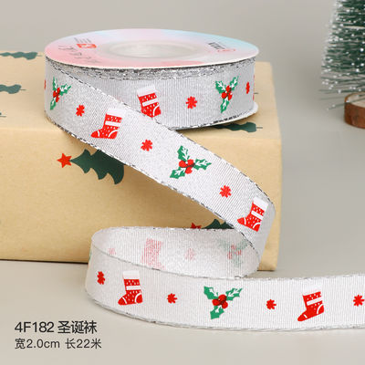 2cm 2,5cm Weihnachtsband ISO14001 Persönlichkeits-Weihnachtsband