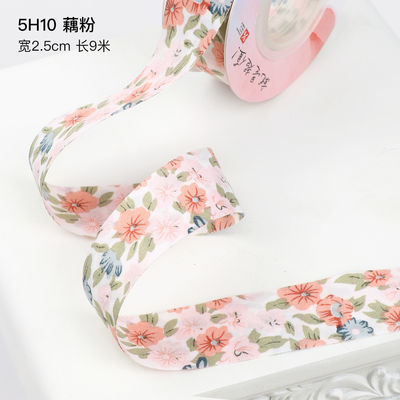 Blütenblüten gedruckte Baumwollband 25mm persönliches Geschenkband