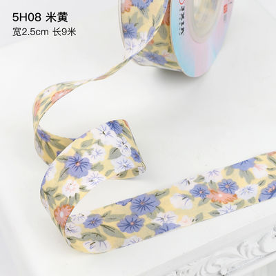 Blütenblüten gedruckte Baumwollband 25mm persönliches Geschenkband
